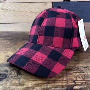 Langzhen Red Plaid Hat Adjustable Strap-Back Hat Baseball Cap New Christmas
